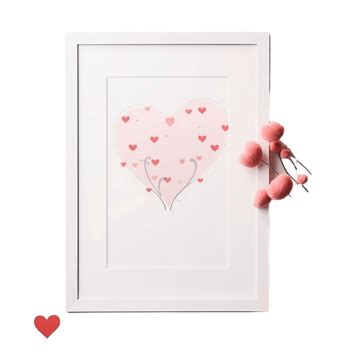 Happy Valentine S Day Scene With Frame Mockup, Realistic Frame, Glossy, Realistic PNG ...