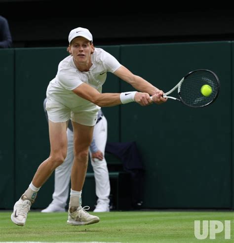 Photo: Novak Djokovic vs Jannik Sinner in Mens Semifinals at Wimbledon ...