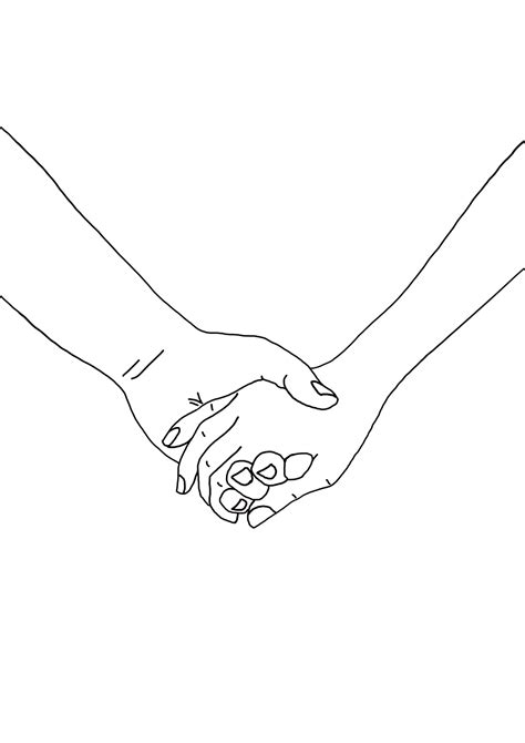 Couple Holding Hands Drawing Easy