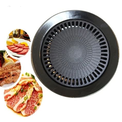 New D32cm Smokeless Barbeque Grill for Household Gas Stove Indoor Black Stove Top Grill ...