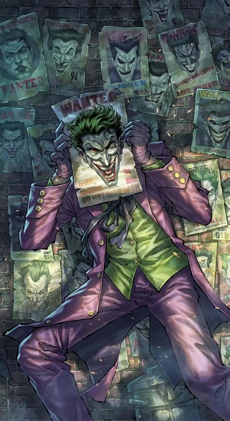 Download The Joker Wall Poster Comic Wallpaper | Wallpapers.com