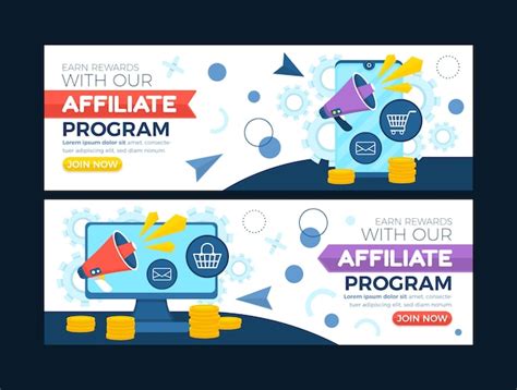 Free Vector | Flat design affiliate marketing horizontal banner