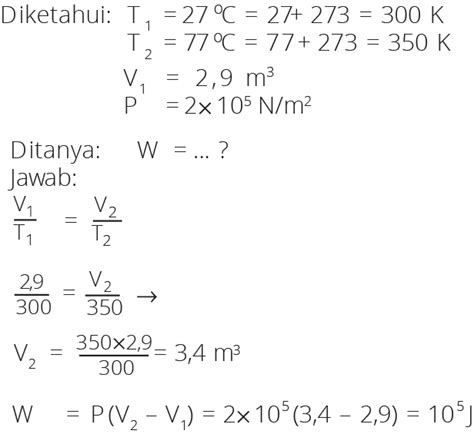 Contoh soal hukum 1 termodinamika 2021