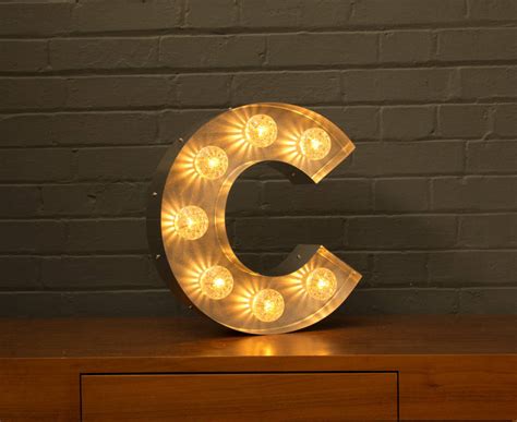 light up marquee bulb letters c by goodwin & goodwin | notonthehighstreet.com