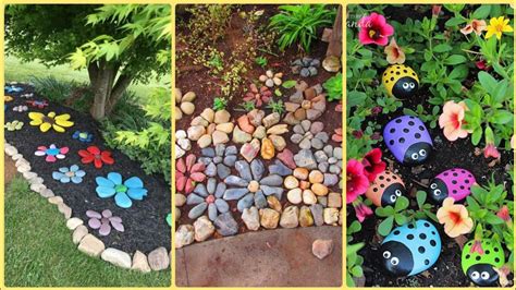 Wonderful DIY GardenDecoration Ideas With Painted Pebbles - YouTube