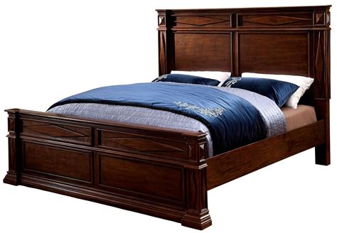 Gayle Cherry King Panel Bed, CM7138EK, Furniture of America