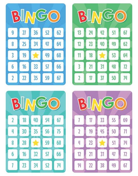 four different colored numbers and countings for children to use in the ...