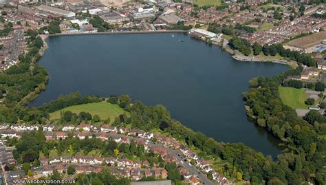 Edgbaston Reservoir Birmingham from the air | aerial photographs of Great Britain by Jonathan C ...