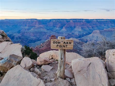 Ooh Aah Point, South Kaibab Trail, Grand Canyon National Park at Sunset Stock Image - Image of ...