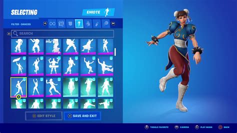 New Skin CHUN-LI!! Showcase with almost all emotes from fortnite! 🥋 - YouTube