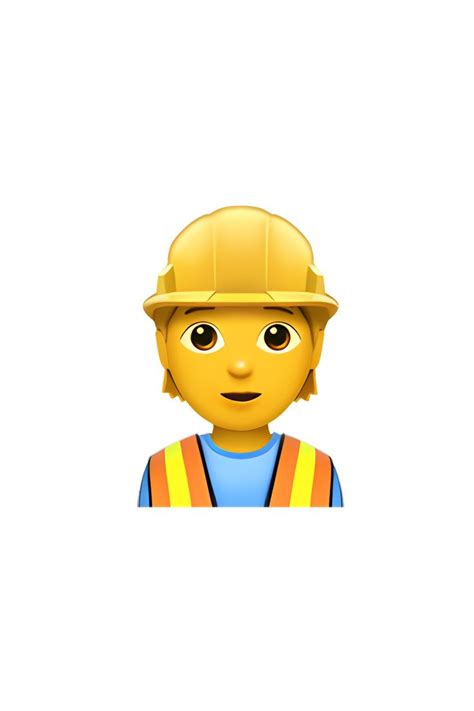 👷 Construction Worker Emoji | Emoji, Construction worker, Emoji backgrounds