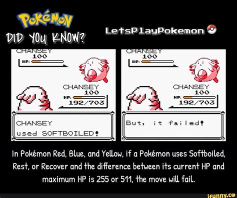 In Pokémon Red. Blue. and Yellow, if a Pokémon uses Sof’rboiLed, Rest ...