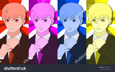 Anime Boy Cartoon Character Anime Manga Stock Illustration 1593001831 ...