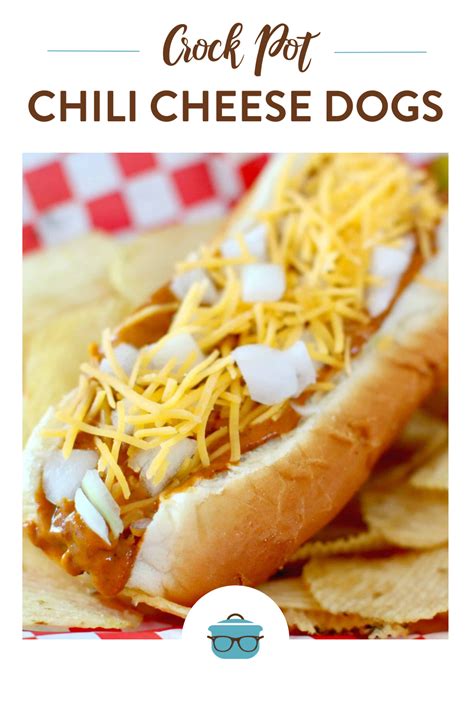 Crock Pot Chili Cheese Dogs | The Country Cook | slow cooker | Chili cheese hot dog, Crockpot ...