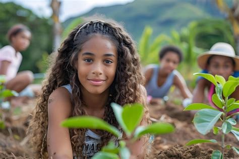 Premium Photo | Youth planting trees for climate change awareness ...