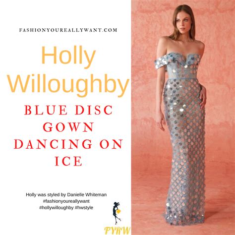 Holly Willoughby Blue Disc Gown Dancing on Ice January 2023 – Fashion ...