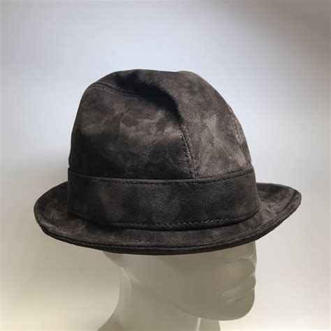 Fedora hat brown suede L 59 cm slight second - Jill Corbett | The Hattic