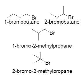 How many constitutional isomers having the molecular formula C4H9Br are ...