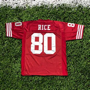 JERRY RICE #80 RED AUTHENTIC THROWBACK JERSEY