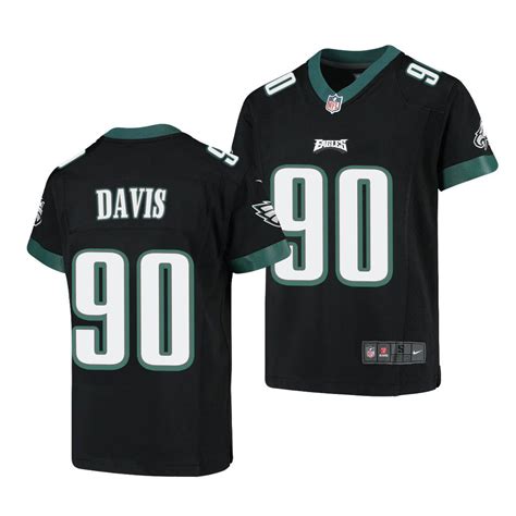 Jordan Davis #90 Philadelphia Eagles 2022 NFL Draft Black Youth Game ...