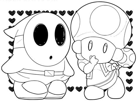 Toad and Shy Guy Mario