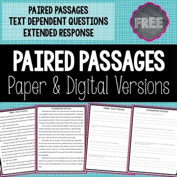 FREE Paired Passage and Questions by Ashleigh | TPT