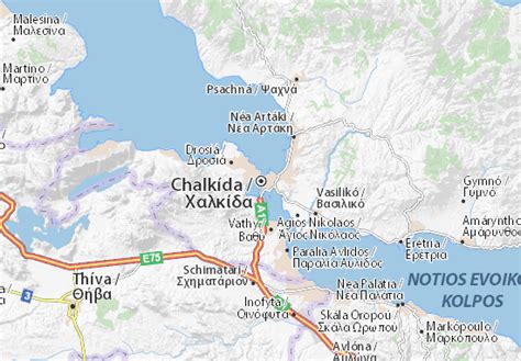 Mapa MICHELIN Chalkída - mapa Chalkída - ViaMichelin