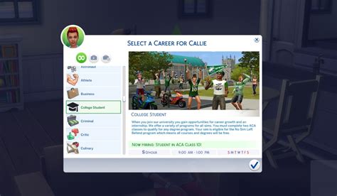 Mod The Sims - University Career Mod (Updated) (12 Degrees) | Sims 4 ...