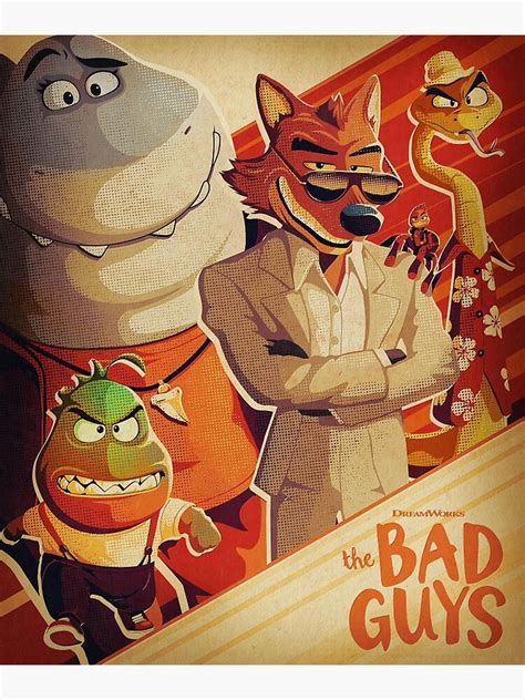 "The Bad Guys 2022 Film poster , The Bad Guys Movie 2022, Mr Piranha Poster" Metal Print for ...