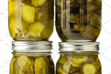 Jar of homemade pickles | High-Quality Food Images ~ Creative Market