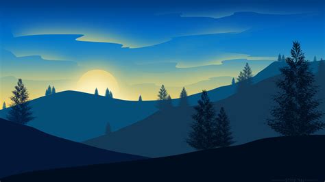 2560x1440 Sunrise Landscape Minimalism 5k 1440P Resolution ,HD 4k ...