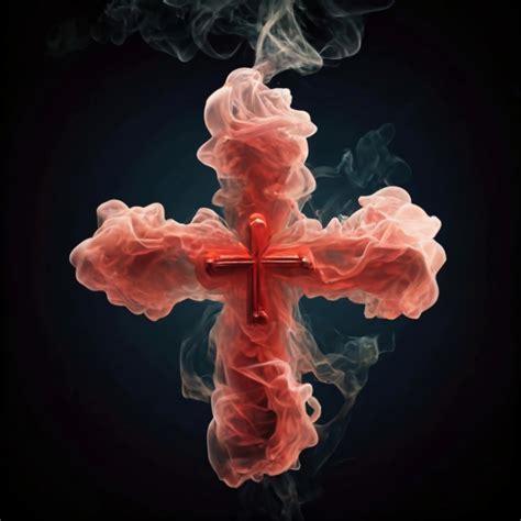 Red Cross Made Of Smoke Free Stock Photo - Public Domain Pictures