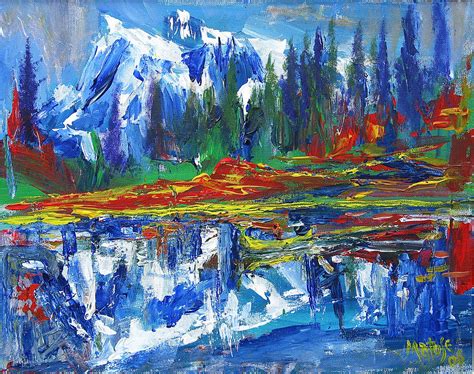 Paradise Mountain Mirror Lake, 2006 Painting by Joseph Matose