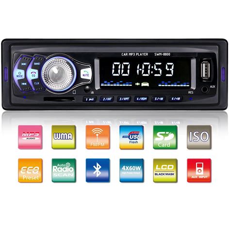 Car Stereo Radio FM MP3 Audio Bluetooth In-dash Head Unit Player with ...