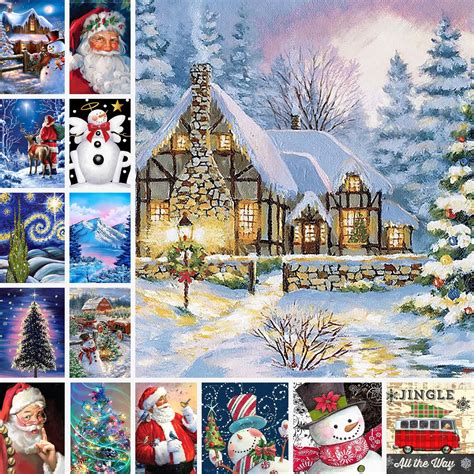 Craft Supplies & Tools DIY Diamond Painting Kit Winter Holiday Themed ...