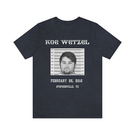 Koe Wetzel Mugshot T Shirt - Etsy Canada