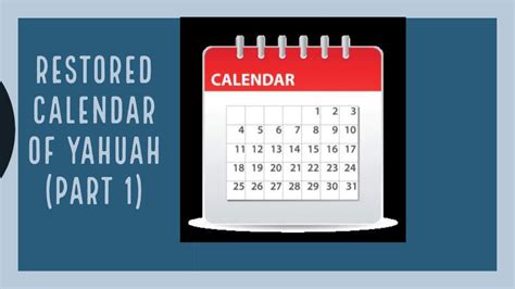 Restored Set Apart Calendar of Yahuah (Part 1) - YouTube