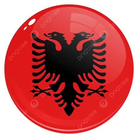 Albania Flag Vector Hd PNG Images, Round Country Flag Albania, Round ...