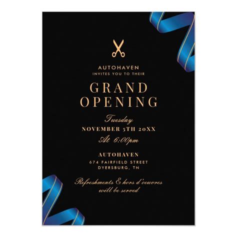 Grand Opening Ribbon Cutting Ceremony Invitation | Zazzle.com