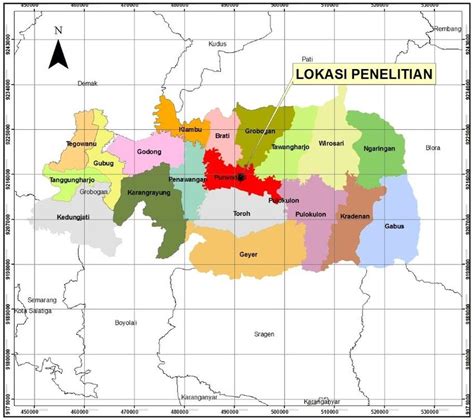 Research maps of Grobogan Regency | Download Scientific Diagram