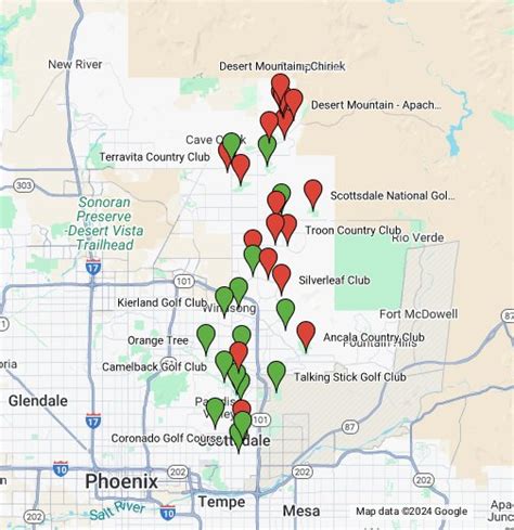 Scottsdale Golf Course Map - Google My Maps