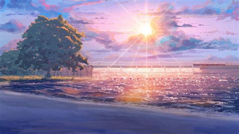 Sunset Ocean Anime Wallpapers - Wallpaper Cave