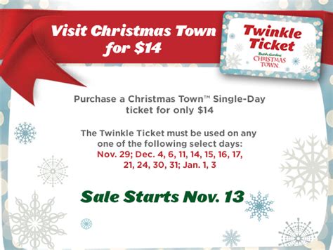 Busch Gardens Williamsburg Christmas Town Twinkle Ticket Discount - The ...