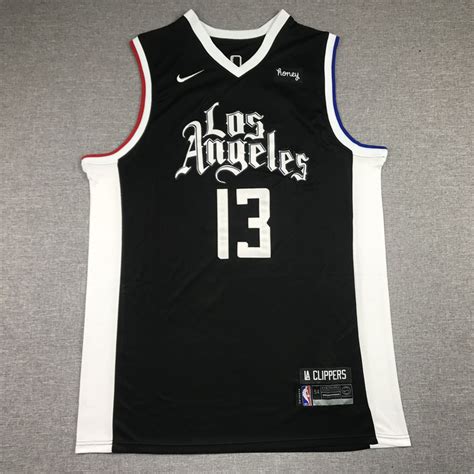 20/21 New Men Los Angeles Clippers George 13 black basketball jersey