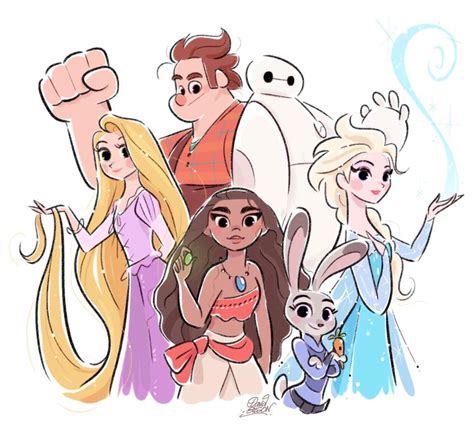 Disney Revival Heroes and Heroines - The Disney Revival Era Fan Art (40554536) - Fanpop