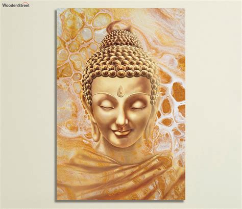 Buy Golden Buddha Art 16 x 24 Wall Painting Online in India at Best ...