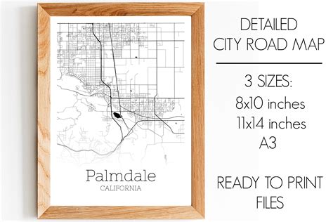 Palmdale California City Map Graphic by SVGExpress · Creative Fabrica