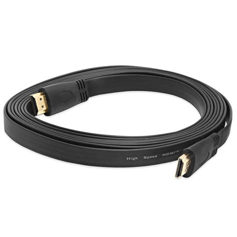 Flat HDMI Cable CL2 Rated Gold Plated - 10 Feet