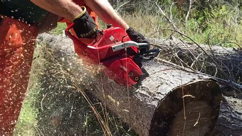 Shindaiwa 600SX chainsaw in slow motion - YouTube