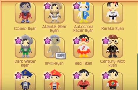 Tag With Ryan Guide to All Characters / Costumes - Touch, Tap, Play